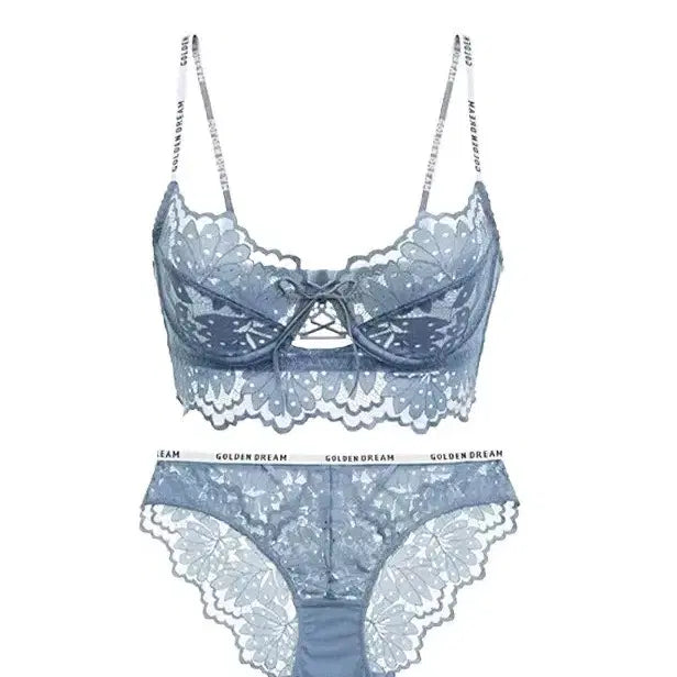 [BUNJANG] Lace Bralette and Panty Set / 레이스 브라렛 팬티 세트