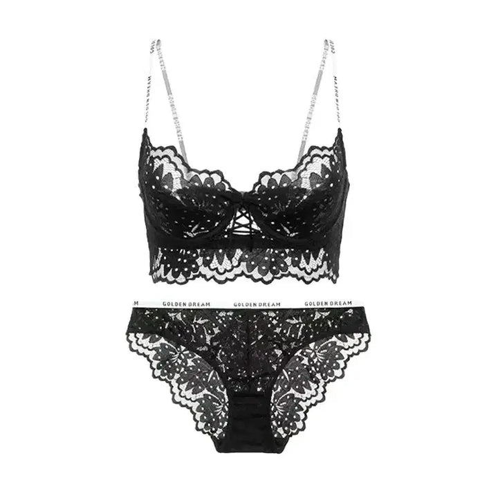 [BUNJANG] Lace Bralette and Panty Set / 레이스 브라렛 팬티 세트