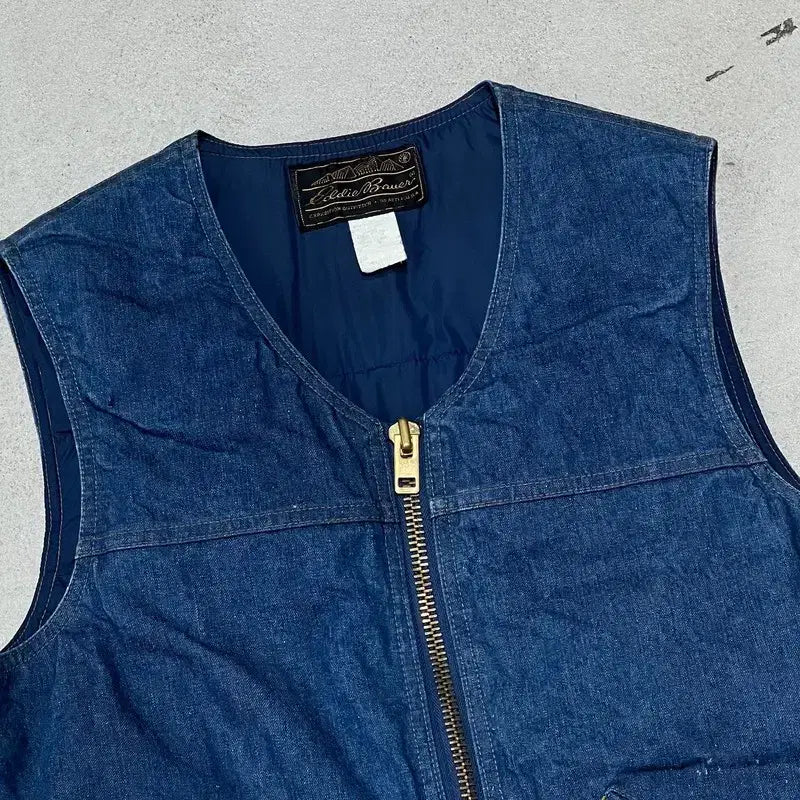 [BUNJANG] Eddie Bauer Work Denim Vest / 에디바우어 워크 데님 베스트 s10309