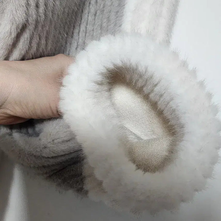 [BUNJANG] Jjolishop Faux Mink Fur Jacket / 쪼리샵 인조 밍크퍼 자켓 90
