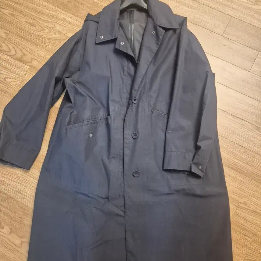 [BUNJANG] Uniqlo U Navy Hooded Coat L / 유니클로 U / 네이비색 후드 코트 / L