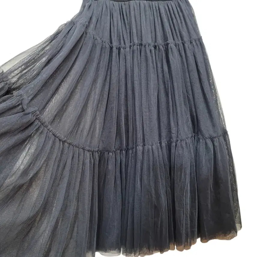 [BUNJANG] Namebom Double Layered See-Through Long Skirt / 시스루 2겹 롱스커트 이름봄 가을 의류