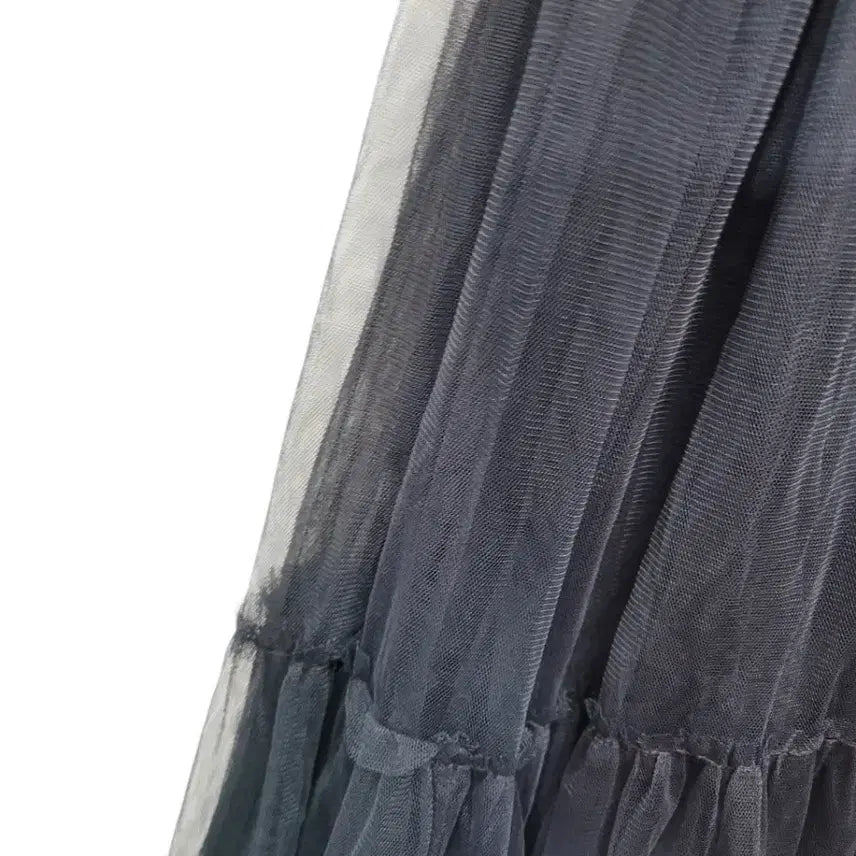 [BUNJANG] Namebom Double Layered See-Through Long Skirt / 시스루 2겹 롱스커트 이름봄 가을 의류