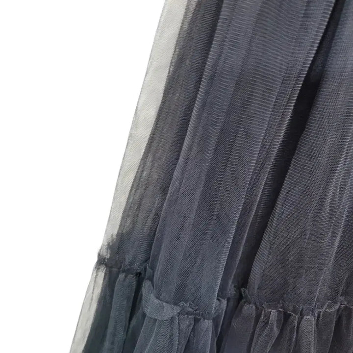 [BUNJANG] Namebom Double Layered See-Through Long Skirt / 시스루 2겹 롱스커트 이름봄 가을 의류