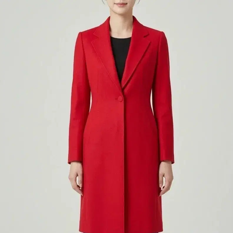 [BUNJANG] The Izzat Collection Red Two-Button Coat (Size 55) / 더아이잗컬렉션 / 선명한 레드 투버튼 코트 55 새상품급
