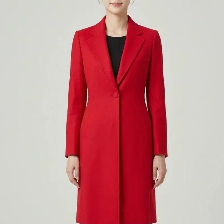 [BUNJANG] The Izzat Collection Red Two-Button Coat (Size 55) / 더아이잗컬렉션 / 선명한 레드 투버튼 코트 55 새상품급