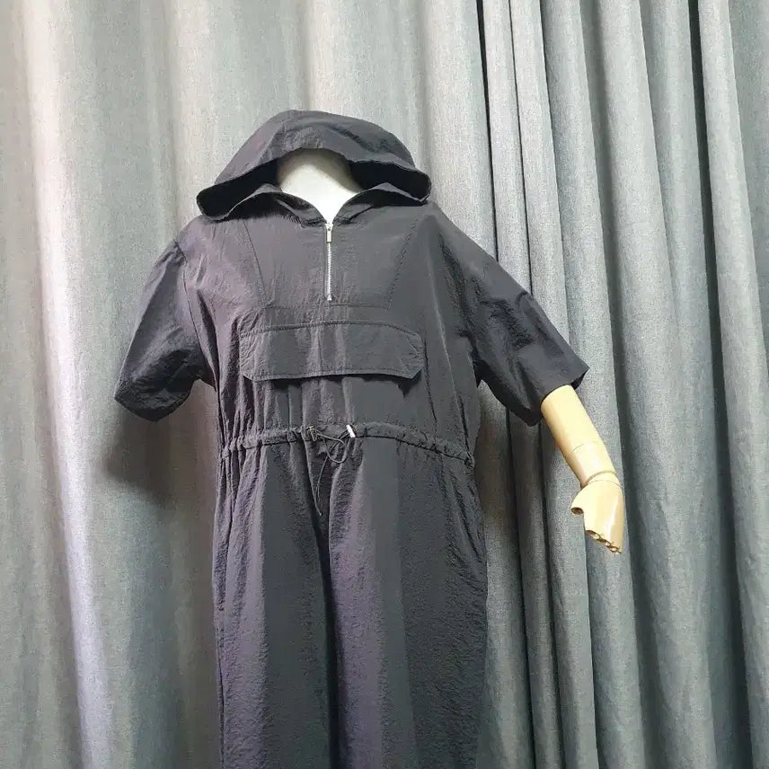 [BUNJANG] Charcoal Maxi Dress / 차콜 사각사각 스토퍼 맥시원피스