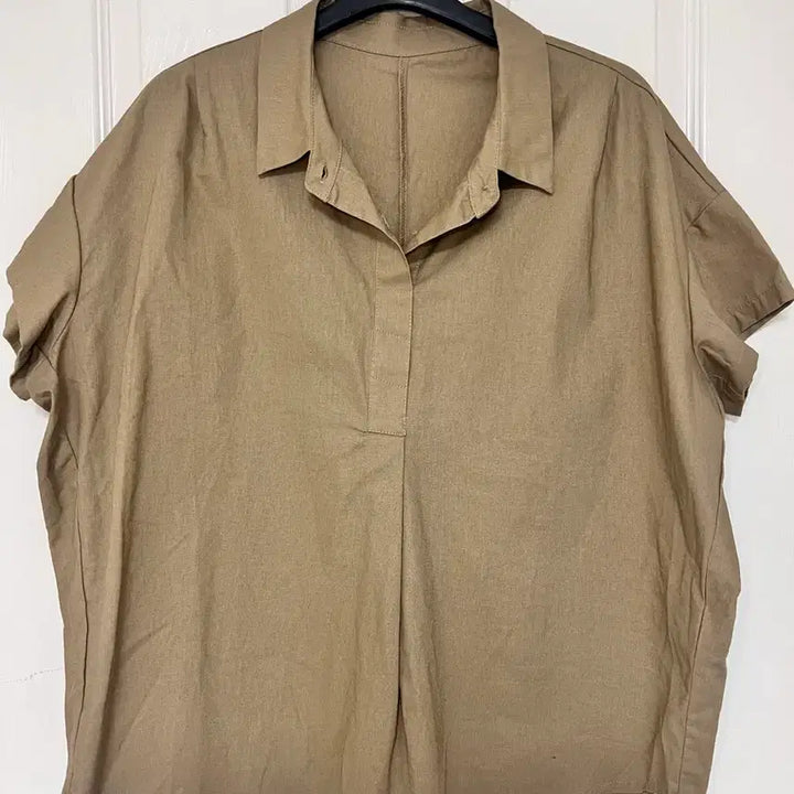 [BUNJANG] Unbranded Linen Blend Short Sleeve Shirt (Size 88) / 마 혼방 반팔셔츠(88)