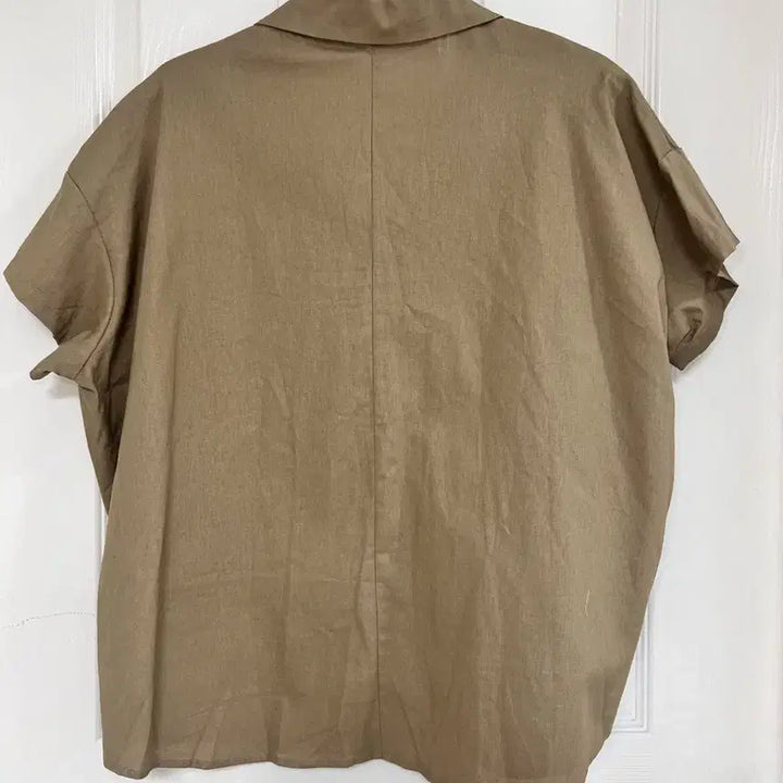 [BUNJANG] Unbranded Linen Blend Short Sleeve Shirt (Size 88) / 마 혼방 반팔셔츠(88)