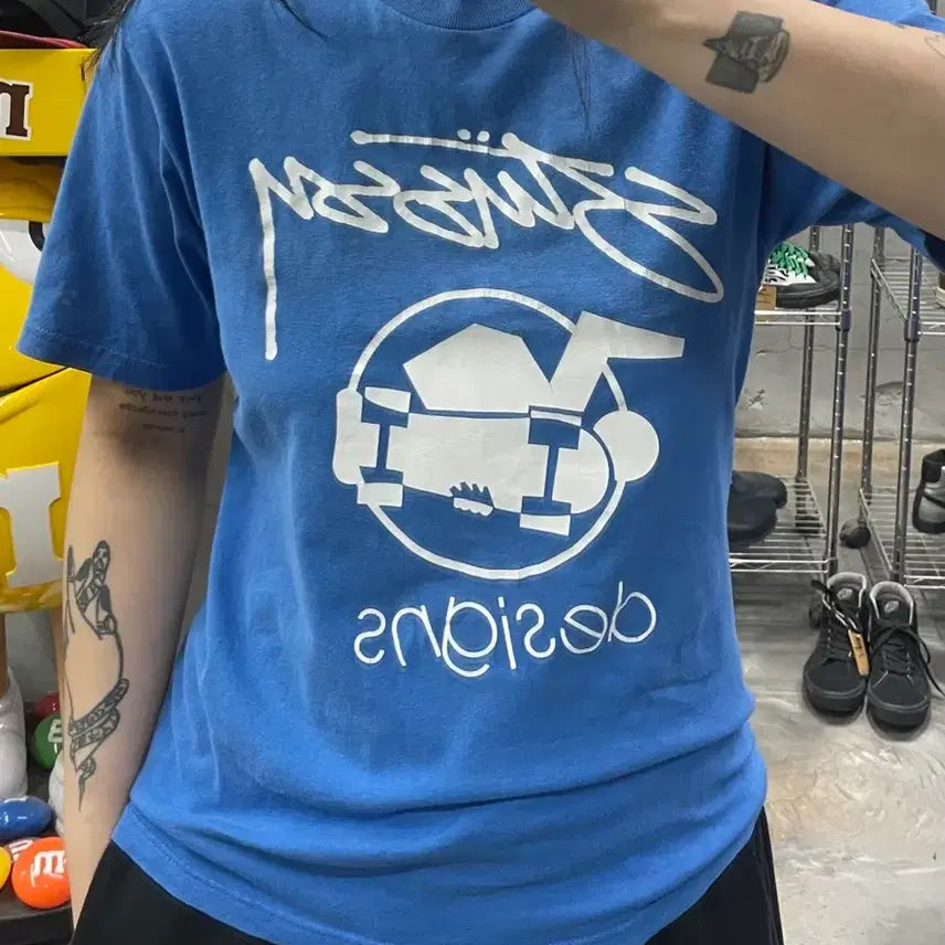 [BUNJANG] Stussy Skate Man T-Shirt / 스투시 스케이트맨 반팔 티셔츠