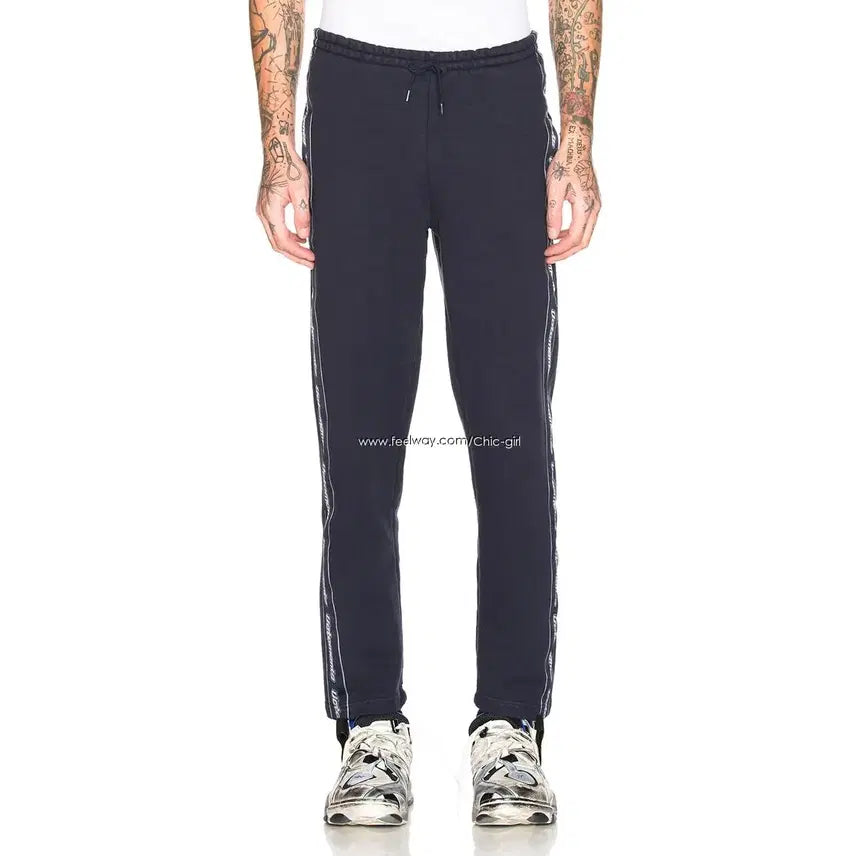 [BUNJANG] VETEMENTS Side Logo Navy Jogger Pants / 베트멍 사이드 로고 네이비 조거 팬츠 추리닝 트레이닝