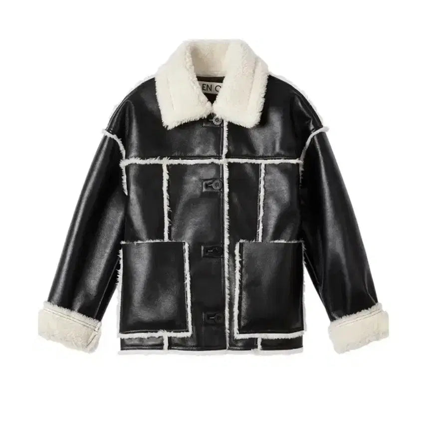 [BUNJANG] Enor Leather Mustang Jacket / 엔오르 가죽 무스탕 자켓