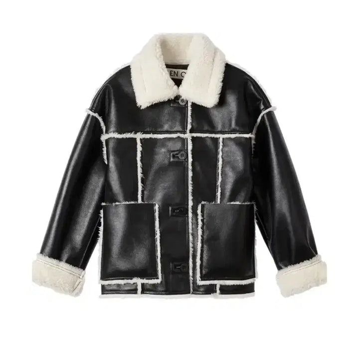 [BUNJANG] Enor Leather Mustang Jacket / 엔오르 가죽 무스탕 자켓