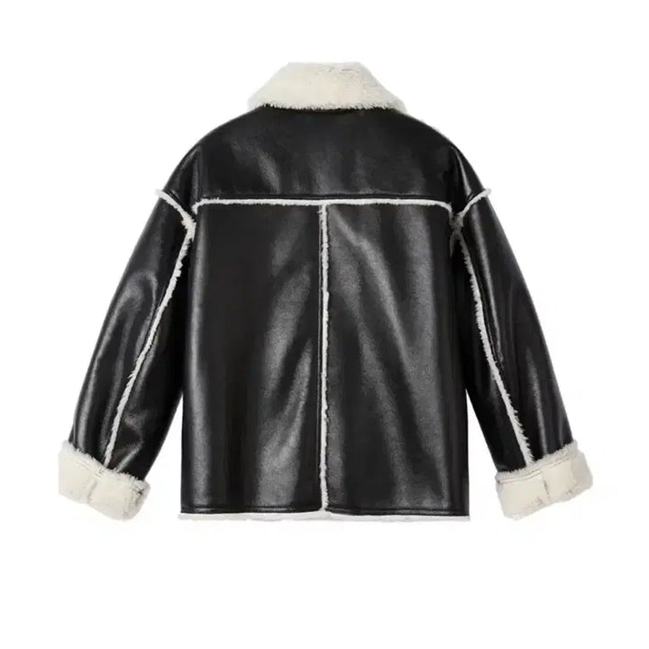 [BUNJANG] Enor Leather Mustang Jacket / 엔오르 가죽 무스탕 자켓