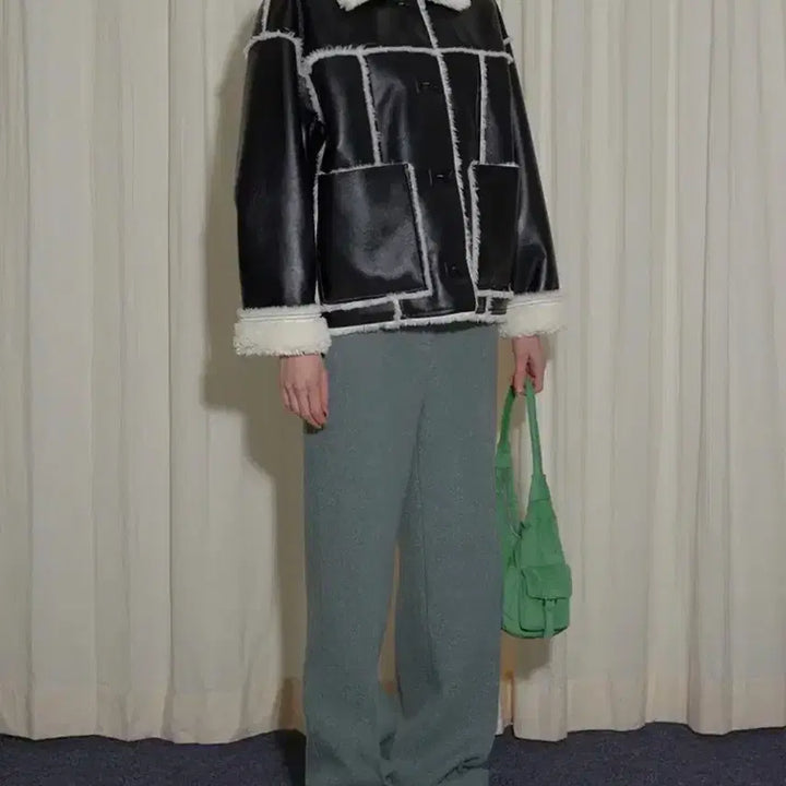 [BUNJANG] Enor Leather Mustang Jacket / 엔오르 가죽 무스탕 자켓