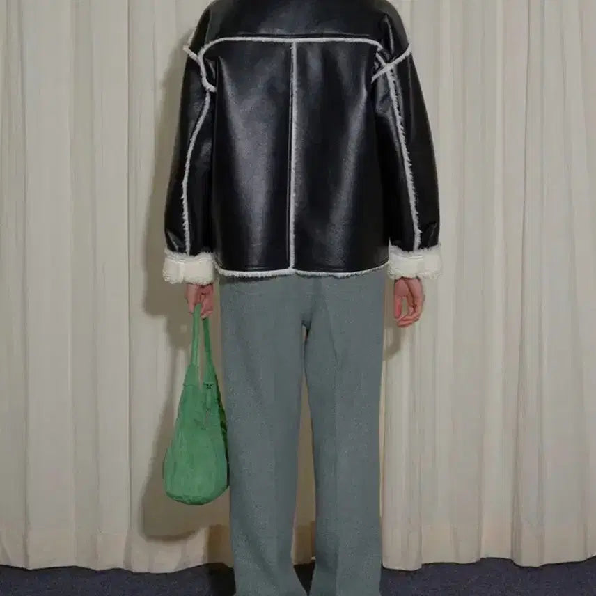 [BUNJANG] Enor Leather Mustang Jacket / 엔오르 가죽 무스탕 자켓