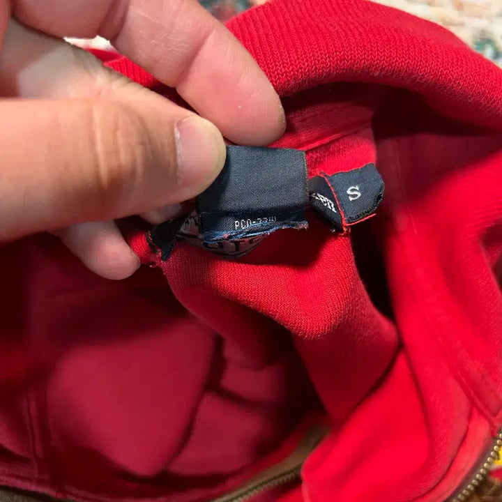 [BUNJANG] Polo Ralph Lauren Big Pony Cotton Knit Half-Zip Red / [L] 폴로 랄프로렌 빅포니 코튼니트 하프집업 레드