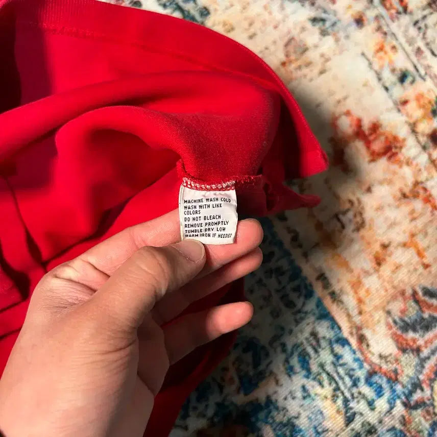 [BUNJANG] Polo Ralph Lauren Big Pony Cotton Knit Half-Zip Red / [L] 폴로 랄프로렌 빅포니 코튼니트 하프집업 레드