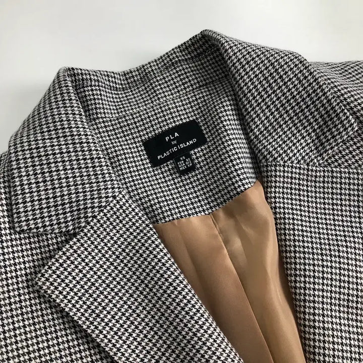 [BUNJANG] Plastic Island Houndstooth Check Jacket / 플라스틱아일랜드 하운드투스 체크 자켓