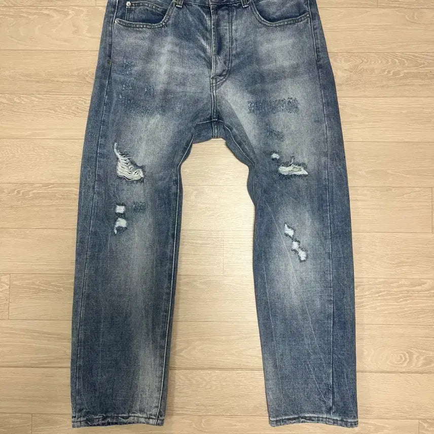 [BUNJANG] Penfield Washed Damage Selvedge Denim Pants Indigo / 펜필드 위시드 데미지 셀비지 데님팬츠 인디고