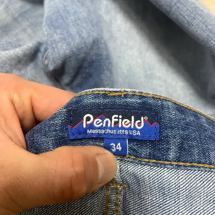 [BUNJANG] Penfield Washed Damage Selvedge Denim Pants Indigo / 펜필드 위시드 데미지 셀비지 데님팬츠 인디고