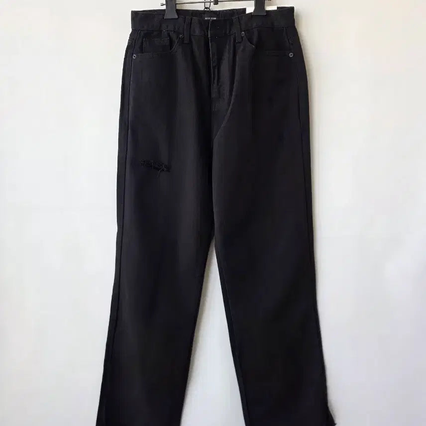 [BUNJANG] Black Semi-Wide Cotton Pants / 29)블랙 쎄미와이드 면팬츠/새제품