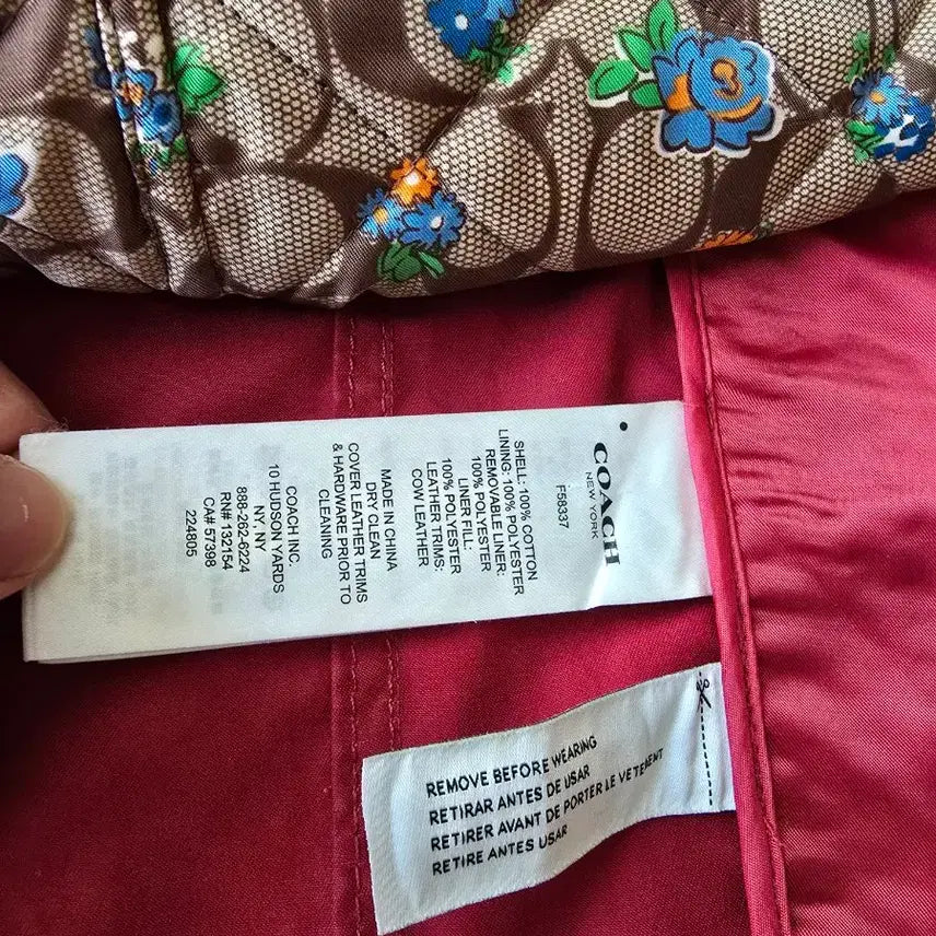 [BUNJANG] Coach Red Hooded Coat (Size 55) / 코치 빨간색 후드 코트 55