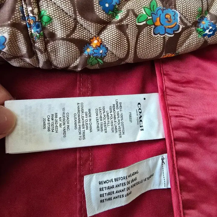 [BUNJANG] Coach Red Hooded Coat (Size 55) / 코치 빨간색 후드 코트 55