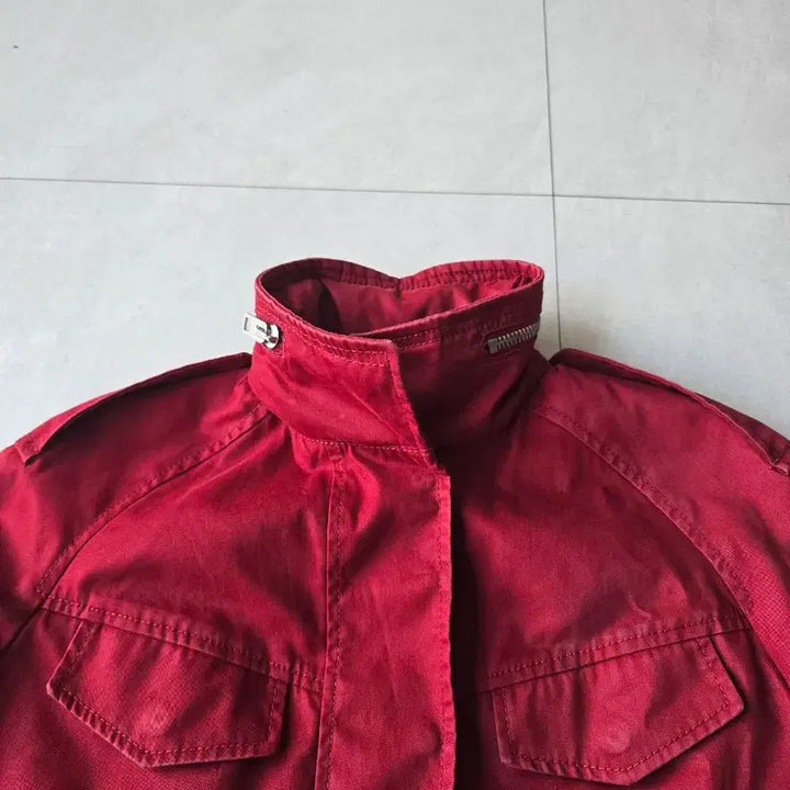 [BUNJANG] Coach Red Hooded Coat (Size 55) / 코치 빨간색 후드 코트 55