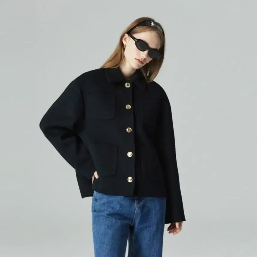 [BUNJANG] ZEMMAWORLD MMMM Martin Gold Button Wool Jacket / 젬마월드 MMMM 마틴 골드버튼 울자켓 프리사이즈 새상품