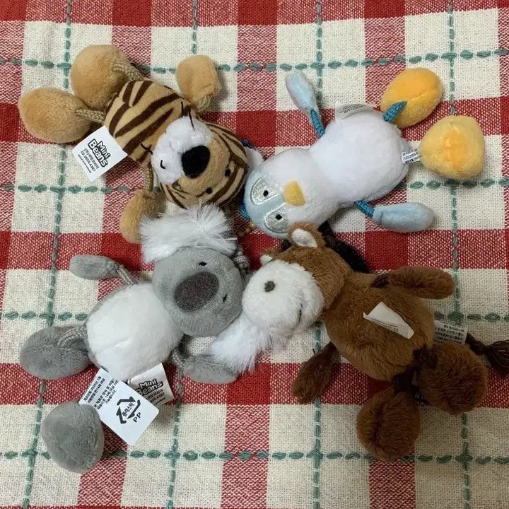 [BUNJANG] Mini Beans Miniature Animal Keychain Set / 미니빈즈 초미니 동물인형 키링 세트