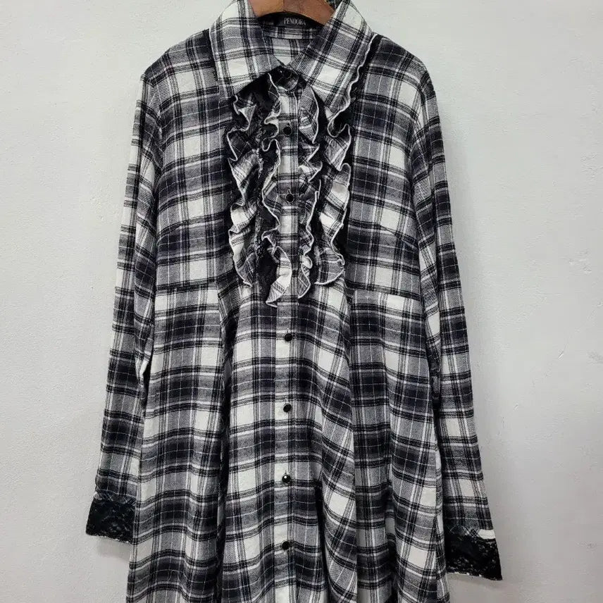[BUNJANG] PENDORA Check Frill Point Dress / PENDORA 체크 프릴 포인트 원피스