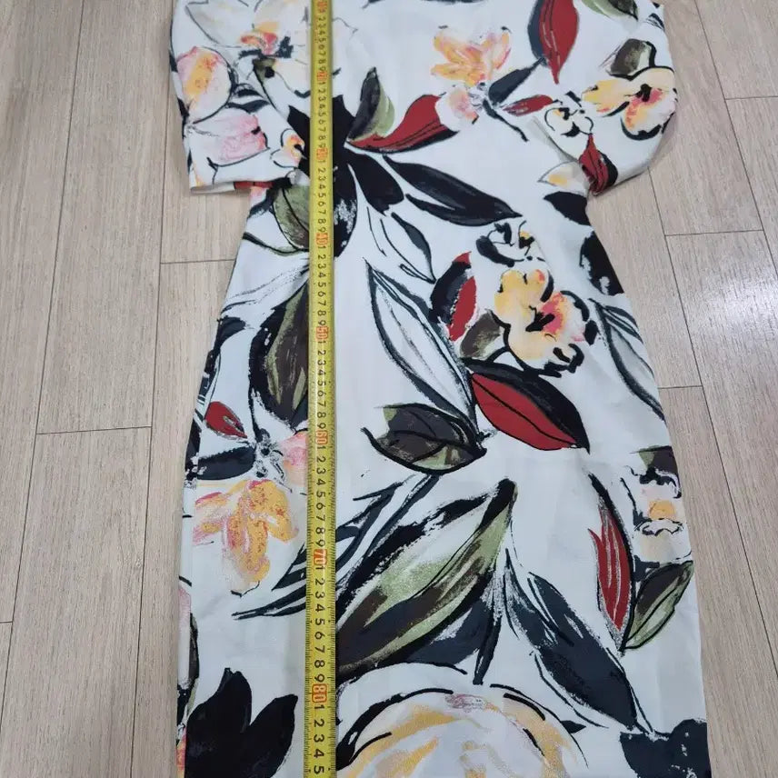 [BUNJANG] Floral Pattern Three-Quarter Sleeve Spring Dress / 플라워 패턴 7부 소매 봄 원피스