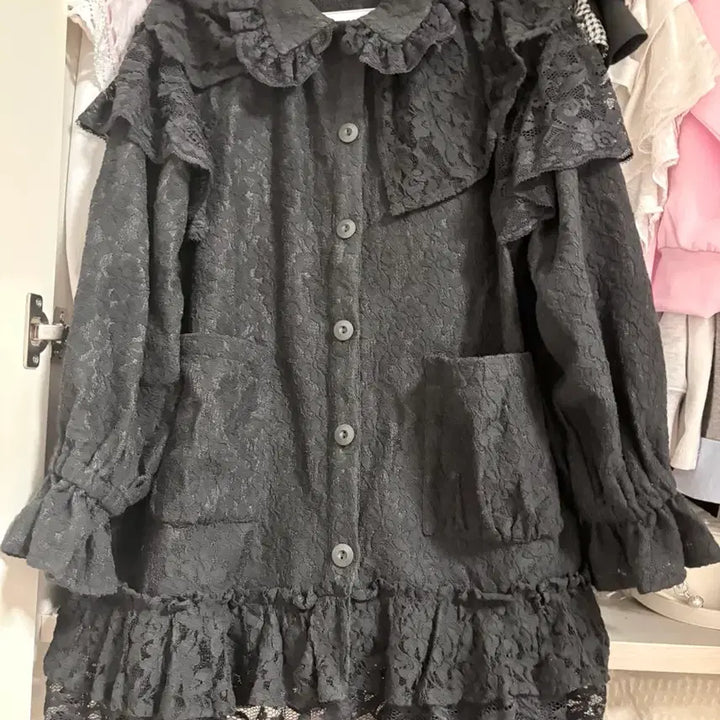 [SOLD OUT] 메리제니 레이스 케이프 자켓 아우터 스나계 걸리 양산형 지뢰계 빈티지