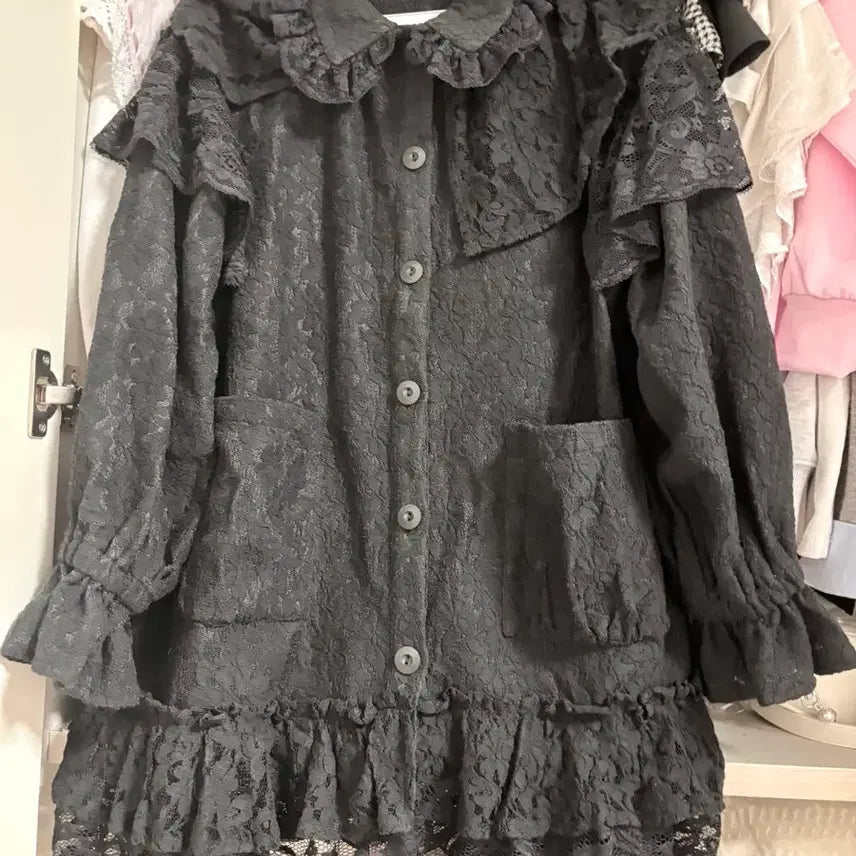 [SOLD OUT] 메리제니 레이스 케이프 자켓 아우터 스나계 걸리 양산형 지뢰계 빈티지