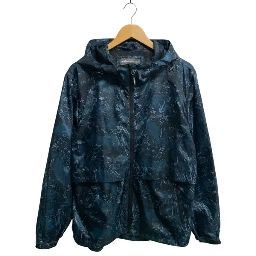 [BUNJANG] Eddie Bauer Patterned Hooded Windbreaker 105 / 에디바우어 패턴 후드 바람막이 점퍼 105