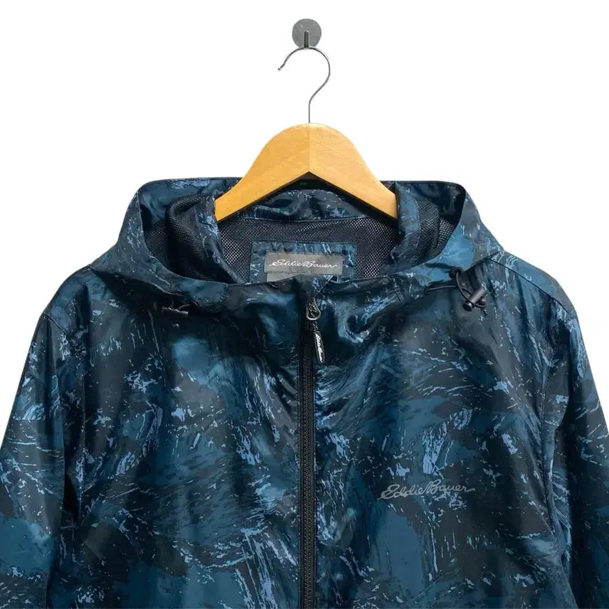 [BUNJANG] Eddie Bauer Patterned Hooded Windbreaker 105 / 에디바우어 패턴 후드 바람막이 점퍼 105