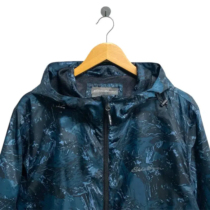[BUNJANG] Eddie Bauer Patterned Hooded Windbreaker 105 / 에디바우어 패턴 후드 바람막이 점퍼 105
