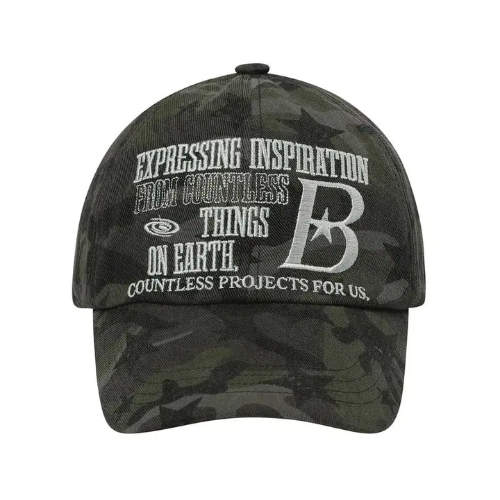 [BUNJANG] BAUF B LOGO Star Camo Ball Cap / 바우프 BAUF B LOGO 볼캡 모자 스타 카모