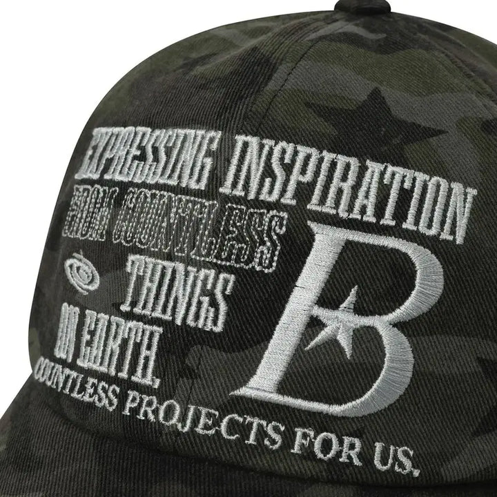 [BUNJANG] BAUF B LOGO Star Camo Ball Cap / 바우프 BAUF B LOGO 볼캡 모자 스타 카모