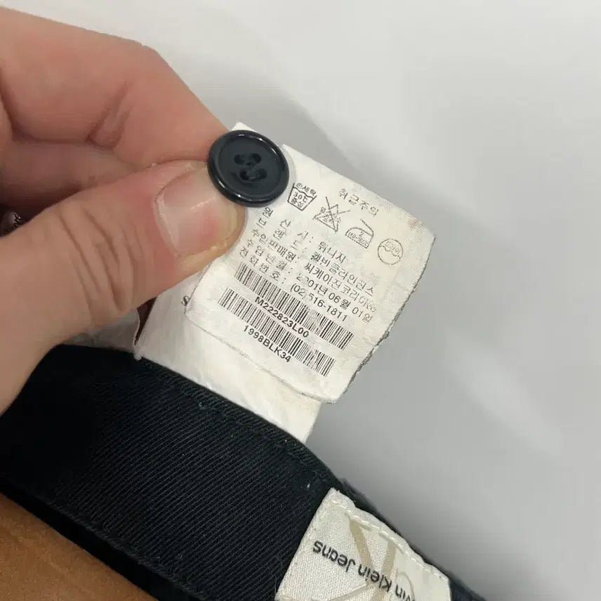 [BUNJANG] Calvin Klein Black Denim Cotton Pants / [34] 캘빈클라인 흑청 코튼 팬츠 면 바지