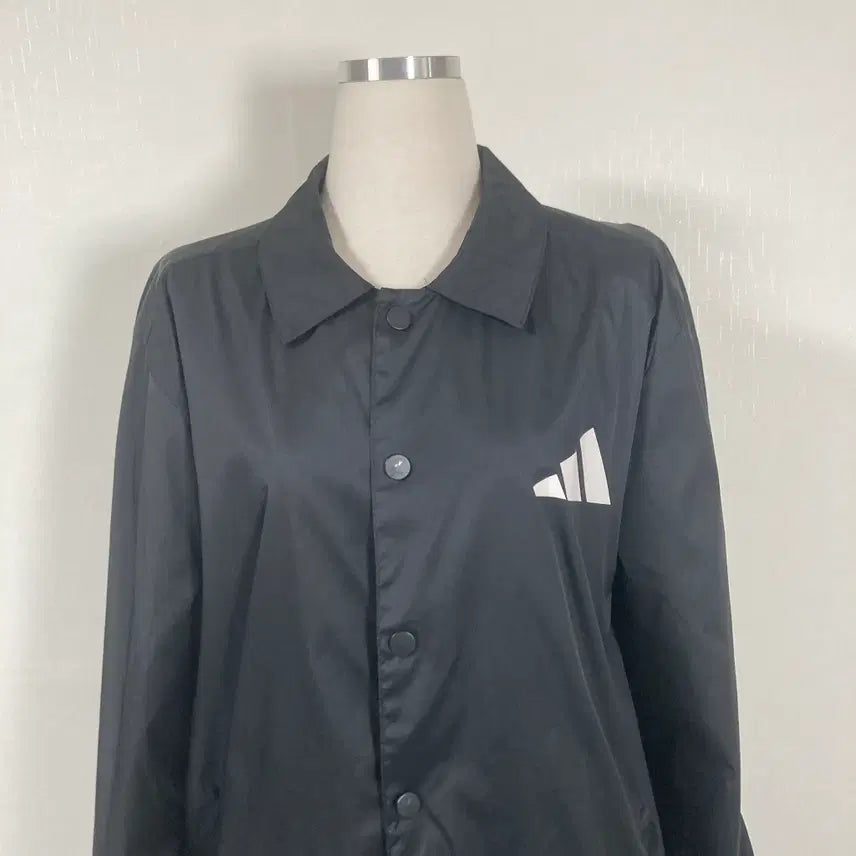 [BUNJANG] Adidas Snap Button Windbreaker Jacket - Black XL / 아디다스 카라똑딱이단추바람막이 XL 호호상점