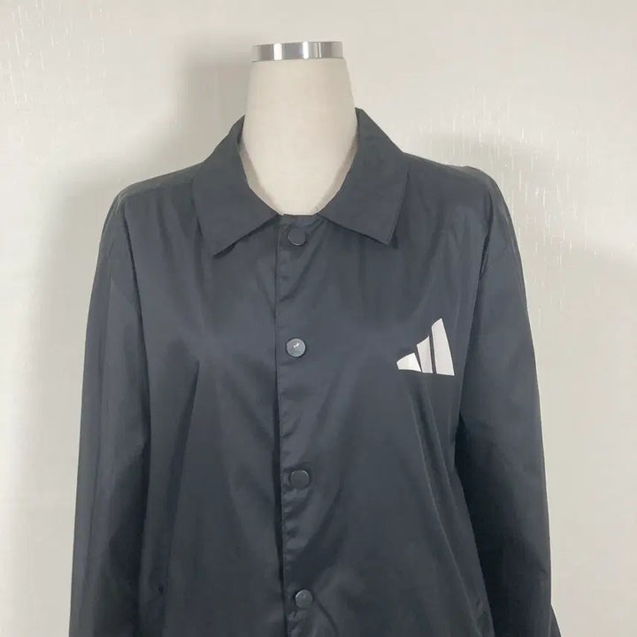 [BUNJANG] Adidas Snap Button Windbreaker Jacket - Black XL / 아디다스 카라똑딱이단추바람막이 XL 호호상점
