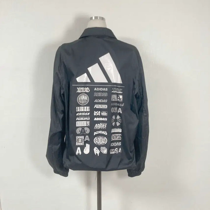 [BUNJANG] Adidas Snap Button Windbreaker Jacket - Black XL / 아디다스 카라똑딱이단추바람막이 XL 호호상점