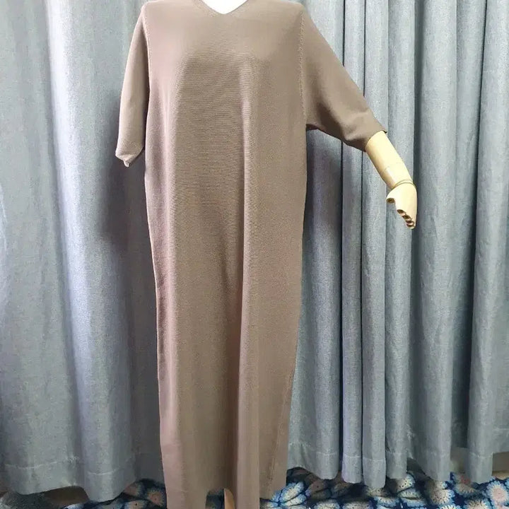 [BUNJANG] Brown Maxi Knit Dress / 브라운 고급 맥시니트원피스