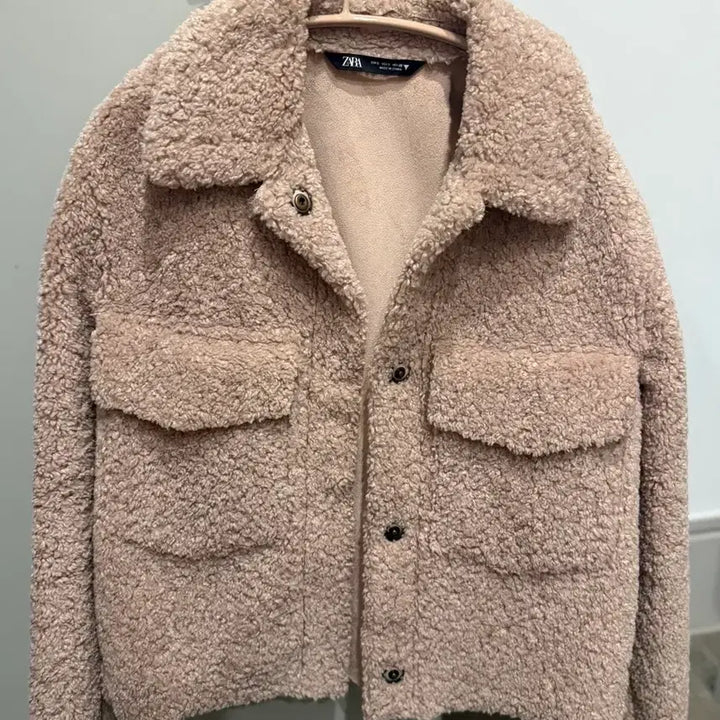 [BUNJANG] Zara Fleece Jacket S Size / 자라 뽀글이 털 자켓 S사이즈