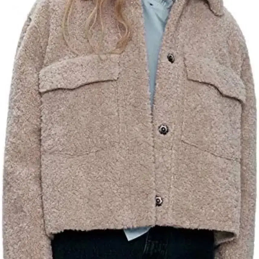 [BUNJANG] Zara Fleece Jacket S Size / 자라 뽀글이 털 자켓 S사이즈