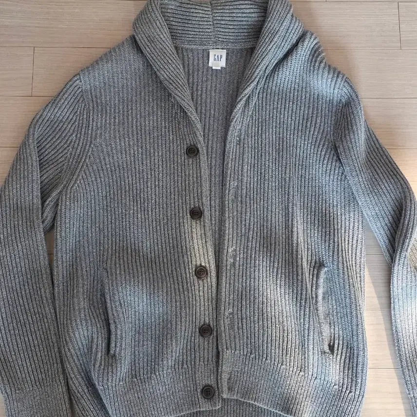 [SOLD OUT] GAP 숄카라 가디건 회색 L 105