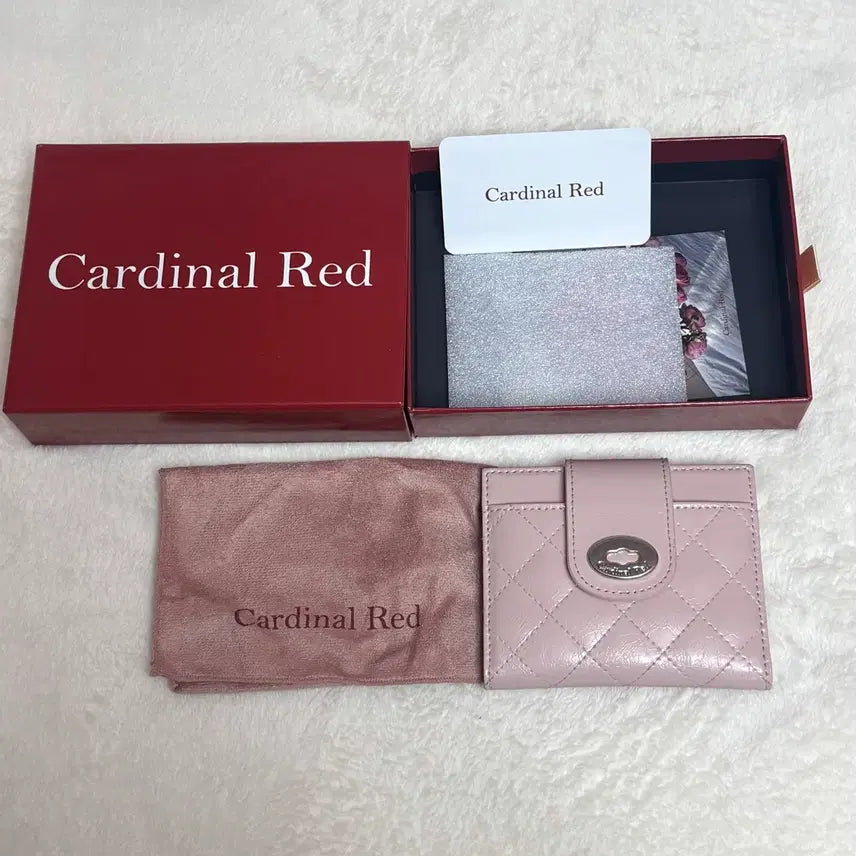 [BUNJANG] Cardinal Red Mute Pink Card Wallet / 카디널레드 월렛 뮤트핑크 카드지갑
