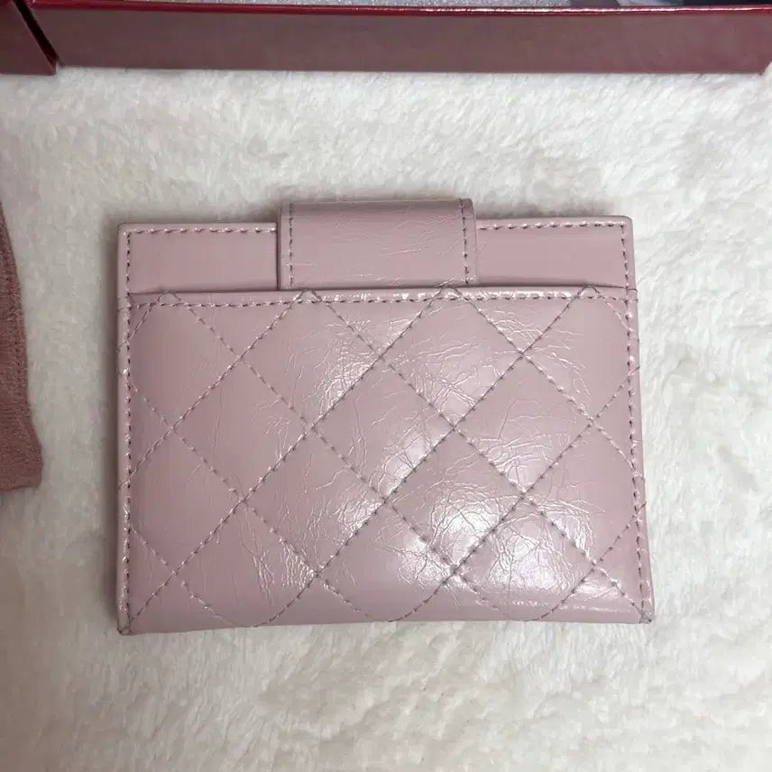 [BUNJANG] Cardinal Red Mute Pink Card Wallet / 카디널레드 월렛 뮤트핑크 카드지갑